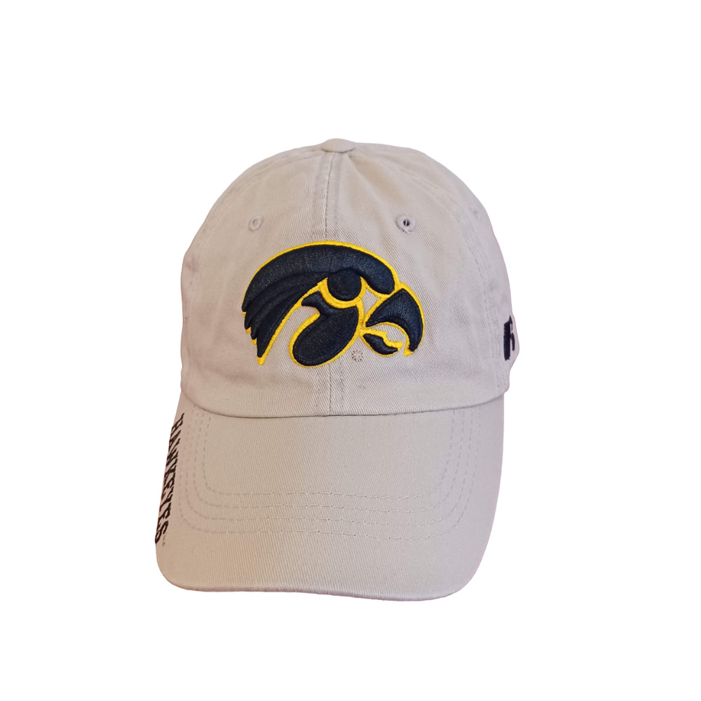 Russell Beige Iowa Hawkeyes University Football Adjustable Men's Cap Hat NWOT